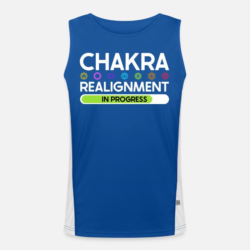 Chakra Alignment - Energy in Flow Men's Functional Contrast Tank Top 