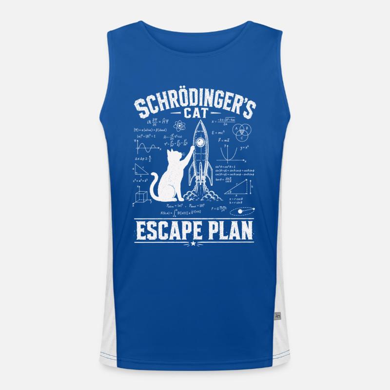 Chemise scientifique Schrödinger Chat Débardeur respirant contrasté Homme 