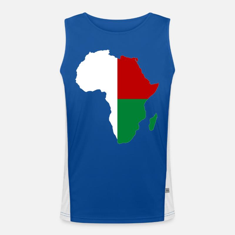 Drapeau de Madagascar Afrique Débardeur respirant contrasté Homme 