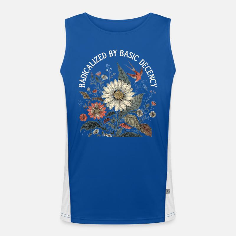 Radicalized By Basic Decency Retro Shirt Funktionelles Kontrast-Tank Top für Männer 