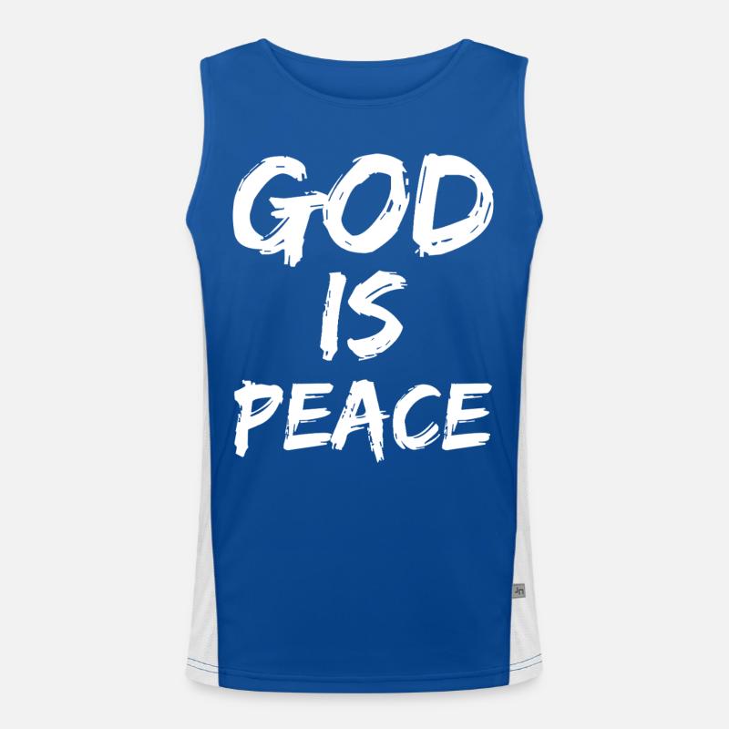 god is peace Men's Functional Contrast Tank Top 