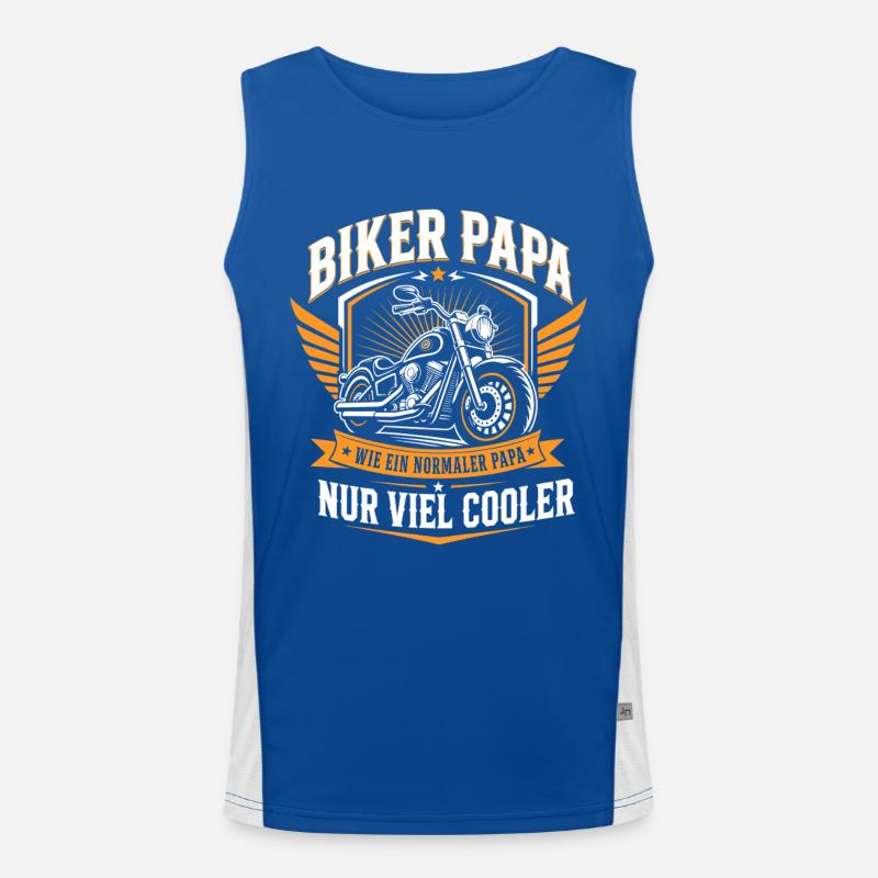 Biker Papa – Mehr Als Normal Funktionelles Kontrast-Tank Top für Männer 
