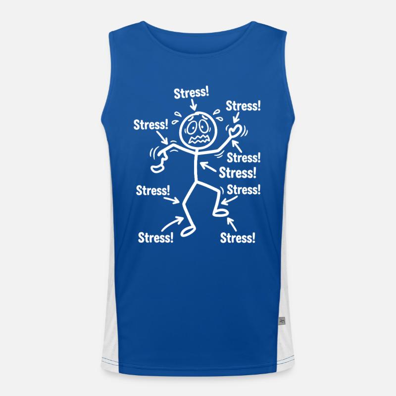 stress_figur_pfeile Men's Functional Contrast Tank Top 