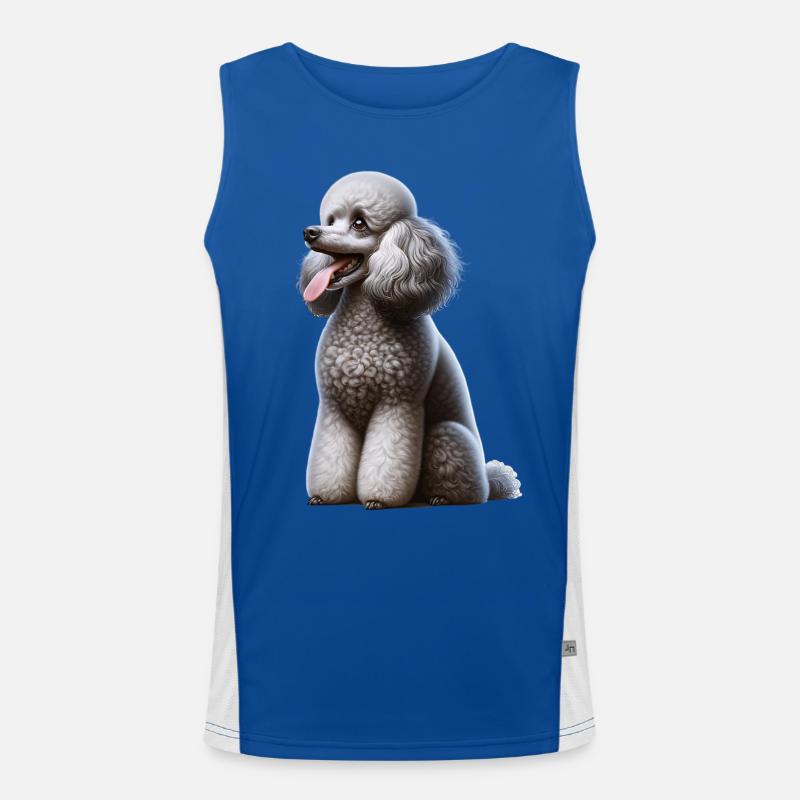 Pudel Poodle Funktionelles Kontrast-Tank Top für Männer 