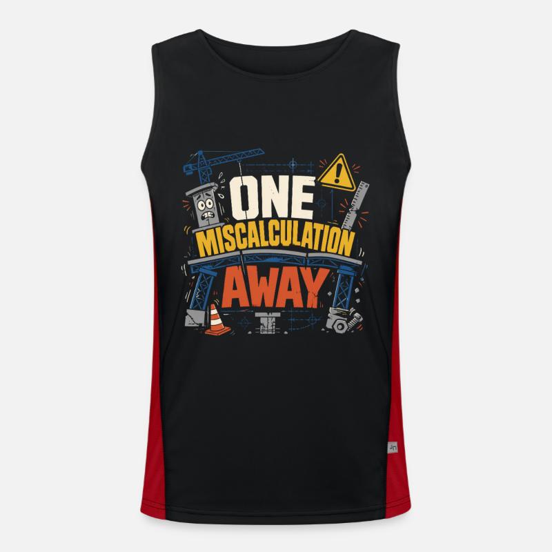 Bridge Engineer Civil Engineering - Men's Functional Contrast Tank Top - black/red