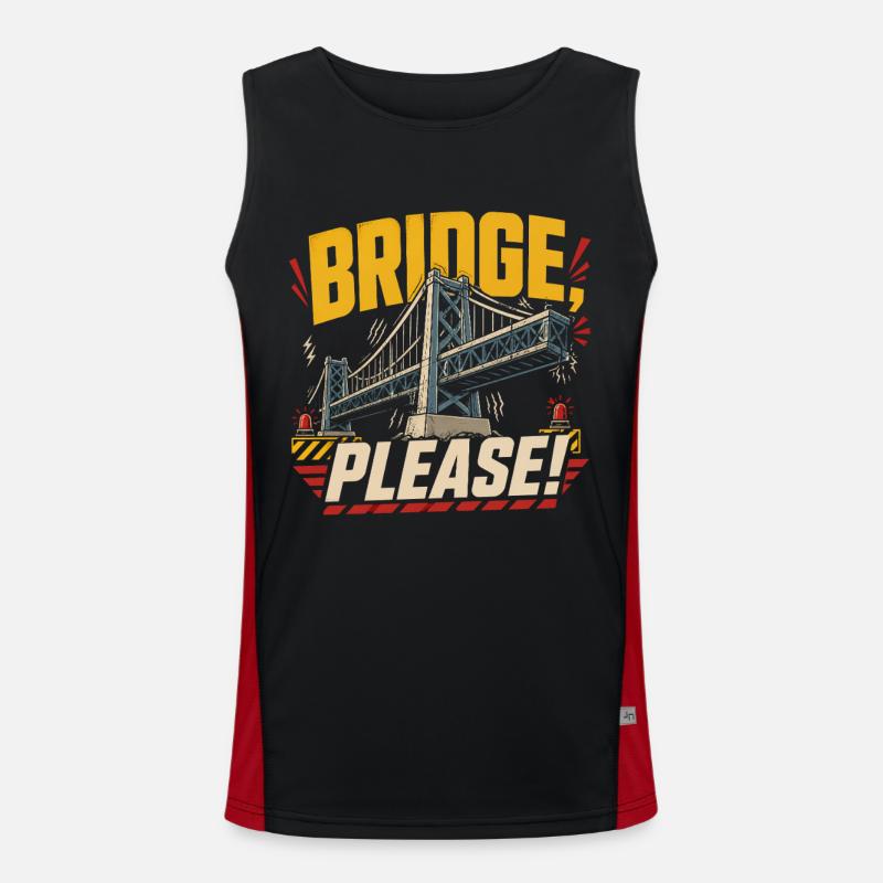 Bridge Engineer Civil Engineering - Men's Functional Contrast Tank Top - black/red
