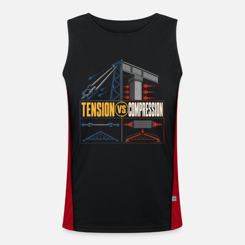 Bridge Engineer Civil Engineering - Men's Functional Contrast Tank Top - black/red