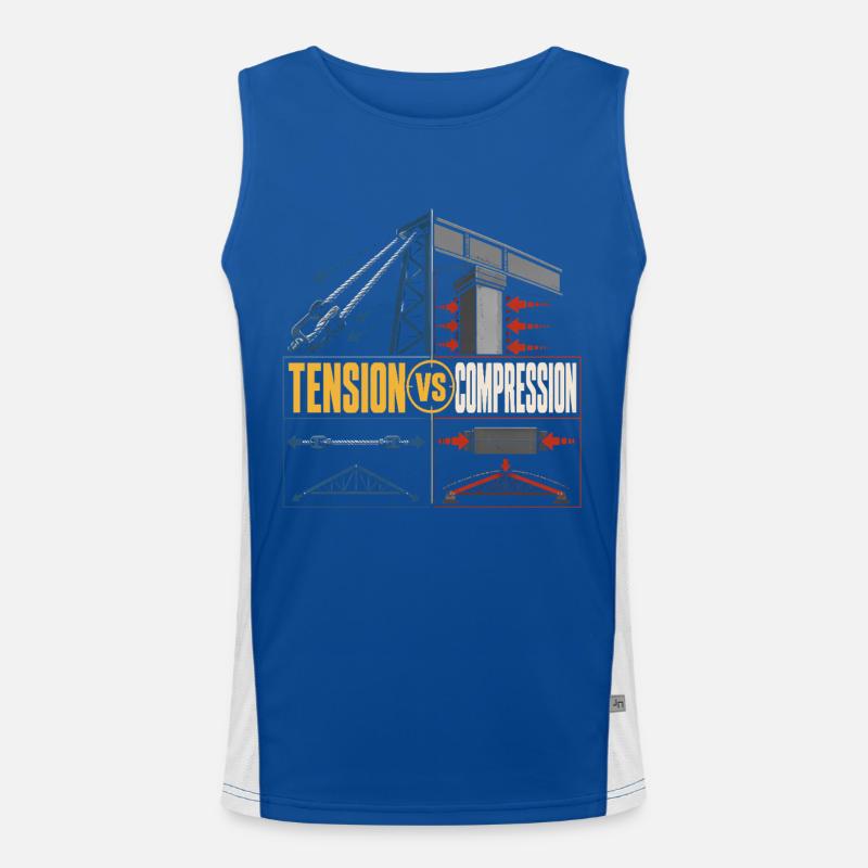 Bridge Engineer Civil Engineering Men's Functional Contrast Tank Top 