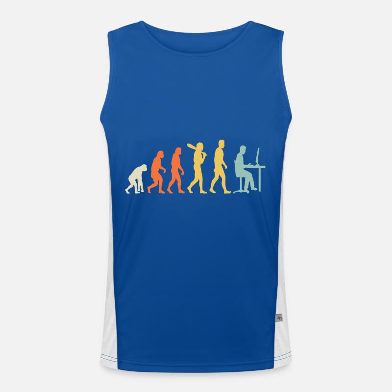 Die Evolution des Menschen zum Computerdesign Funktionelles Kontrast-Tank Top für Männer 