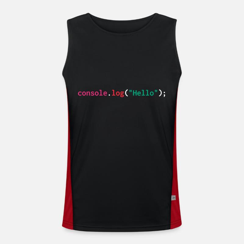 Entwickler javascript web humor lustig Funktionelles Kontrast-Tank Top für Männer 