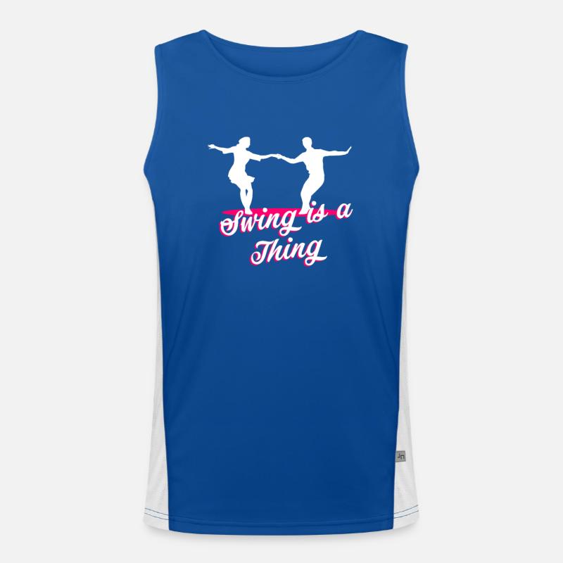 Dance Dance Dancer Swing Dance Couple Rock and Roll Men's Functional Contrast Tank Top 