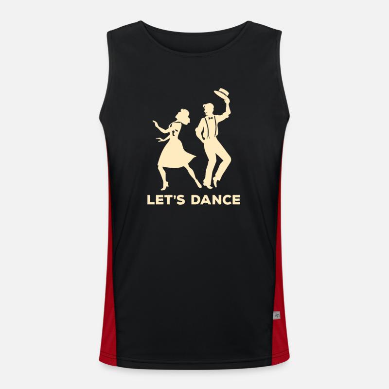 Dancing Dance Dancer Swing Dance Couple Musical Men's Functional Contrast Tank Top 