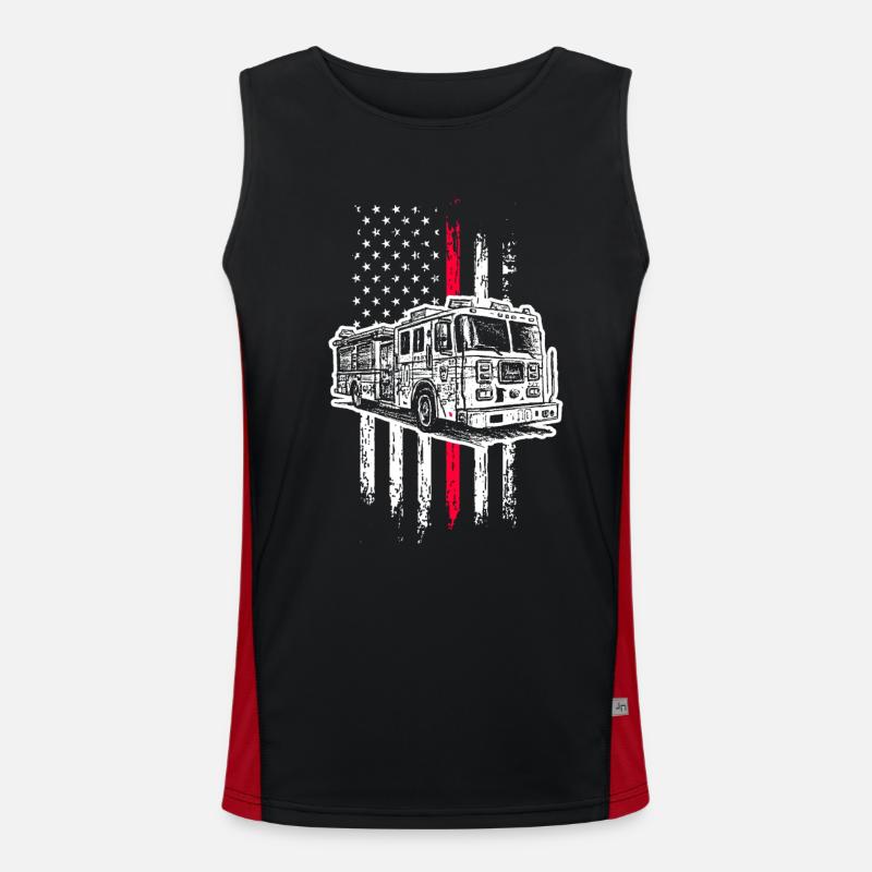 fire Department Men's Functional Contrast Tank Top 