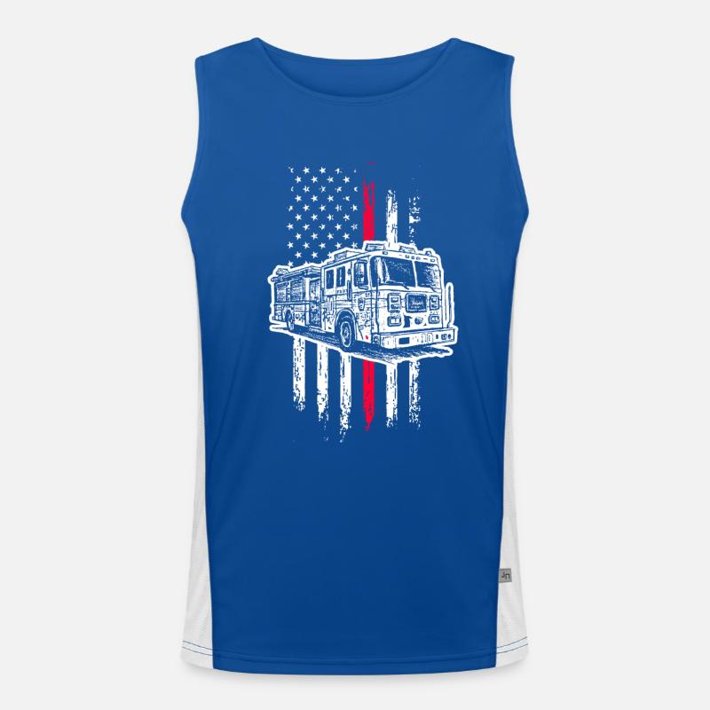 fire Department Men's Functional Contrast Tank Top 