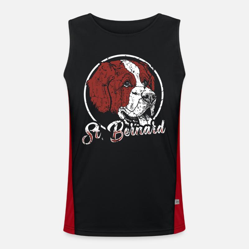 St Bernard Bernhadiner Hund Funktionelles Kontrast-Tank Top für Männer 