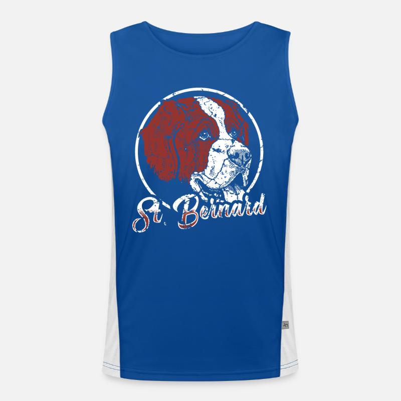 St. Bernard Bernhadiner chien Débardeur respirant contrasté Homme 