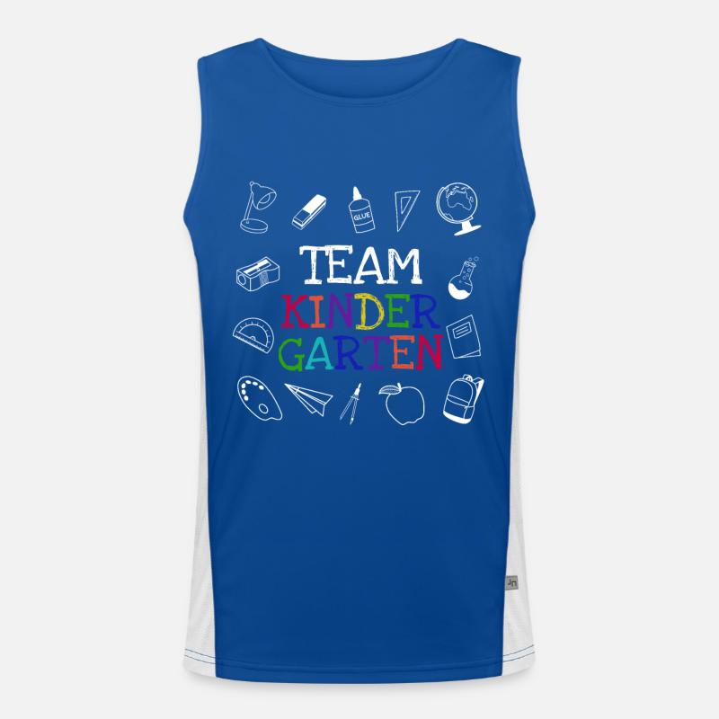 Team Kindergarten Funktionelles Kontrast-Tank Top für Männer 