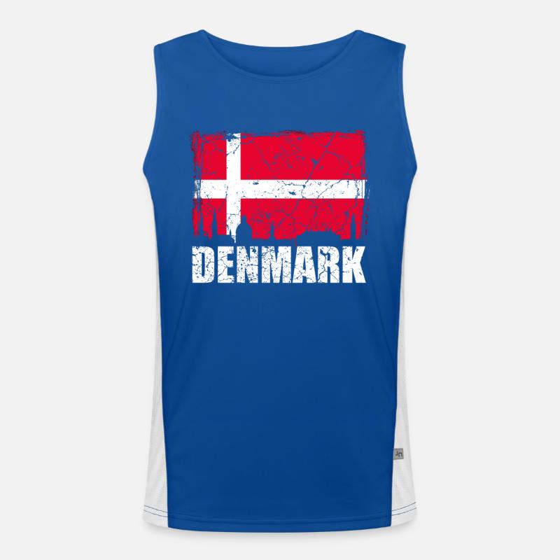 Drapeau du Danemark Débardeur respirant contrasté Homme 