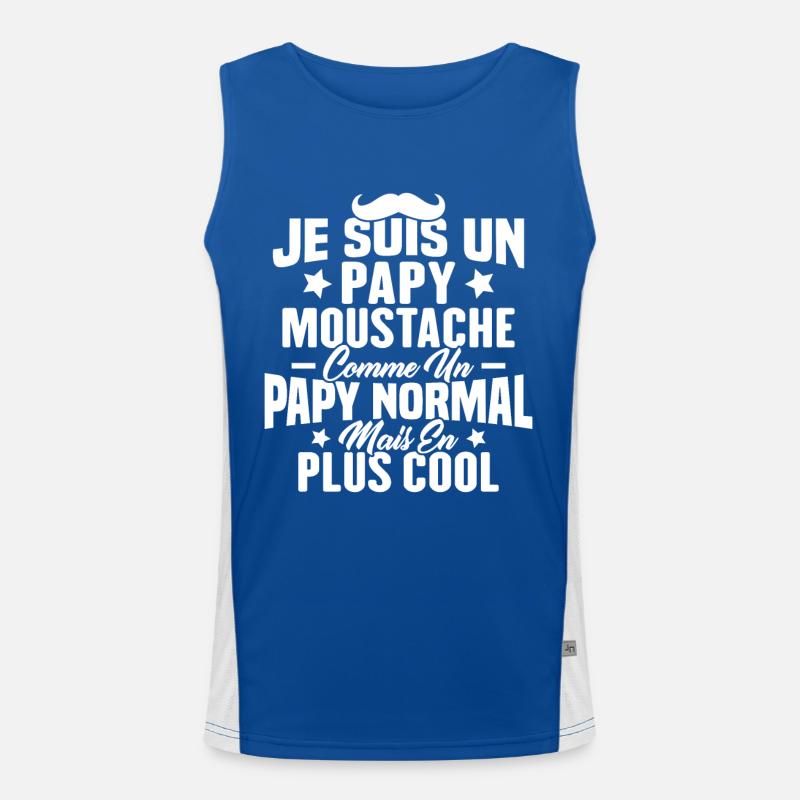 Un papy moustache comme un papy normal Débardeur respirant contrasté Homme 