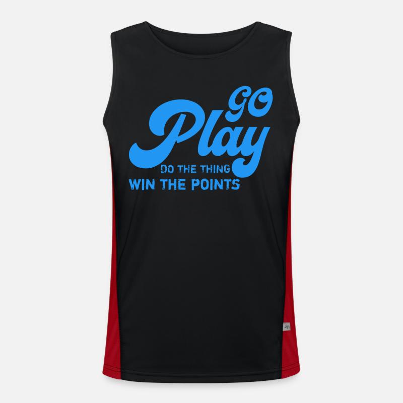 Go play do thething win the points . - Men's Functional Contrast Tank Top  - black/red