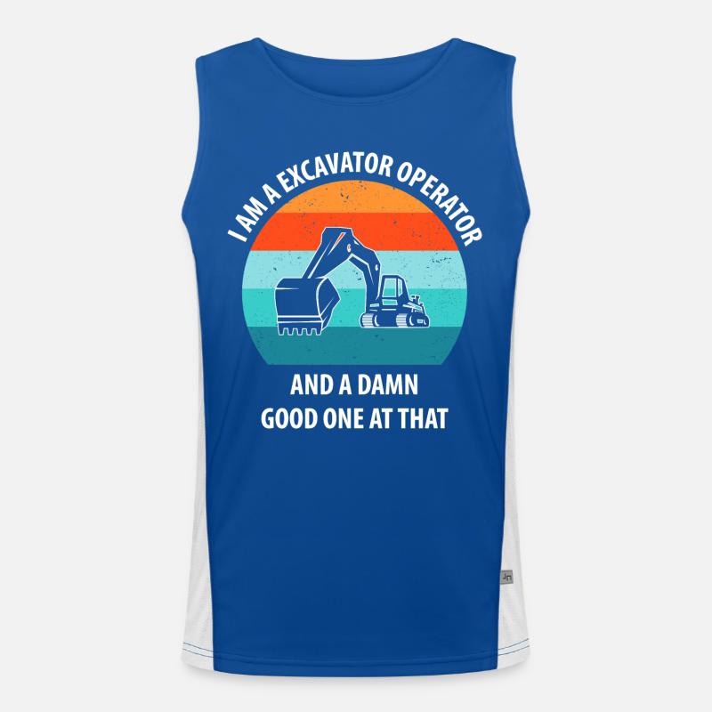 Bagger Baggerfahrer Baggerwagen Funktionelles Kontrast-Tank Top für Männer 