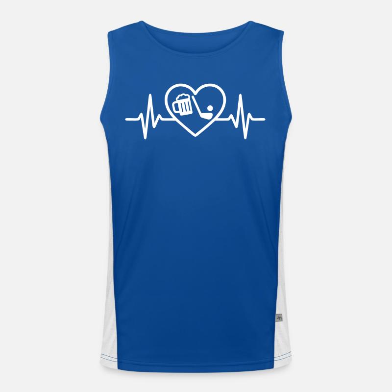 Heart Golf Beer Men's Functional Contrast Tank Top 