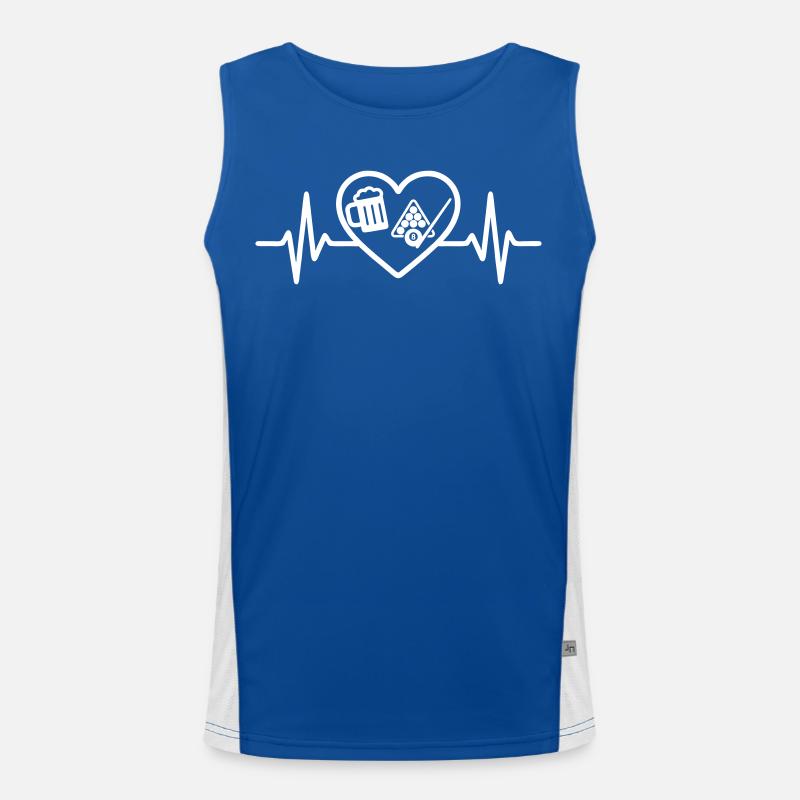 Heart Billiards Bier Funktionelles Kontrast-Tank Top für Männer 