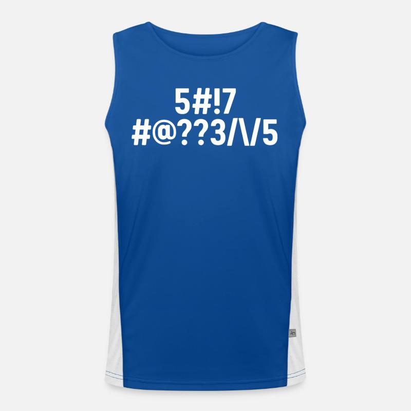 Scheiße passieren codiert Funktionelles Kontrast-Tank Top für Männer 