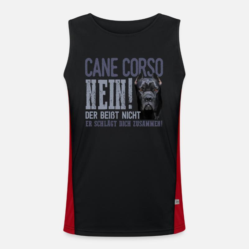 Cane Corso Moloss Mastino Bite Beating Dog Men's Functional Contrast Tank Top 