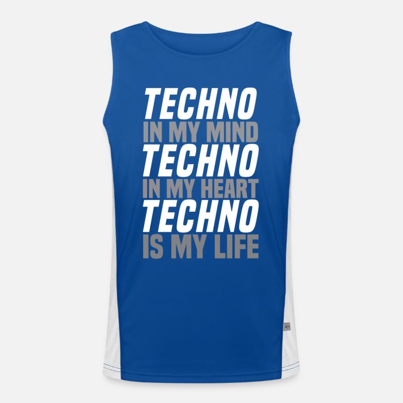 Techno Funktionelles Kontrast-Tank Top für Männer 