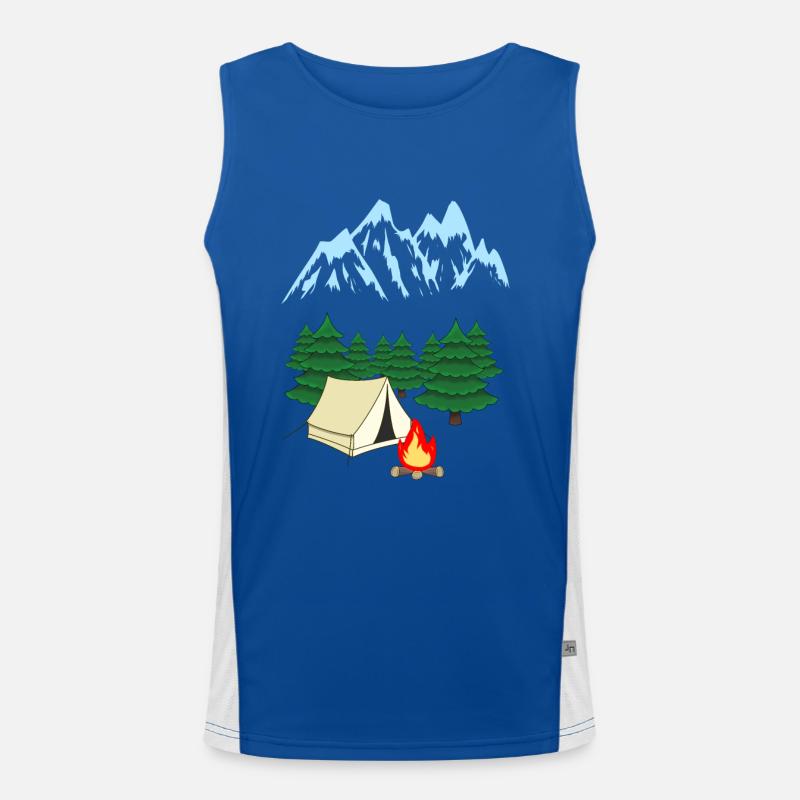 Gebirge Bergsteiger Expedition Abenteuer Camping Funktionelles Kontrast-Tank Top für Männer 