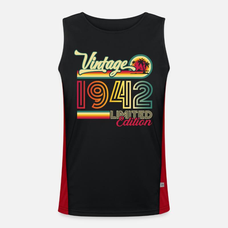 Original vintage 1942 80th birthday gift Men's Functional Contrast Tank Top 