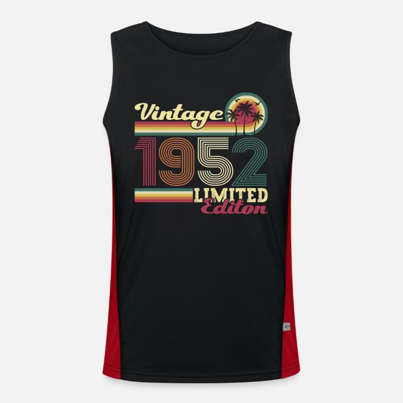 Original vintage 1952 70th birthday gift Men's Functional Contrast Tank Top 