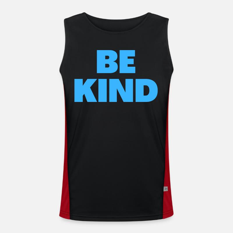 Sei freundlich - Christliche Zitate Funktionelles Kontrast-Tank Top für Männer 