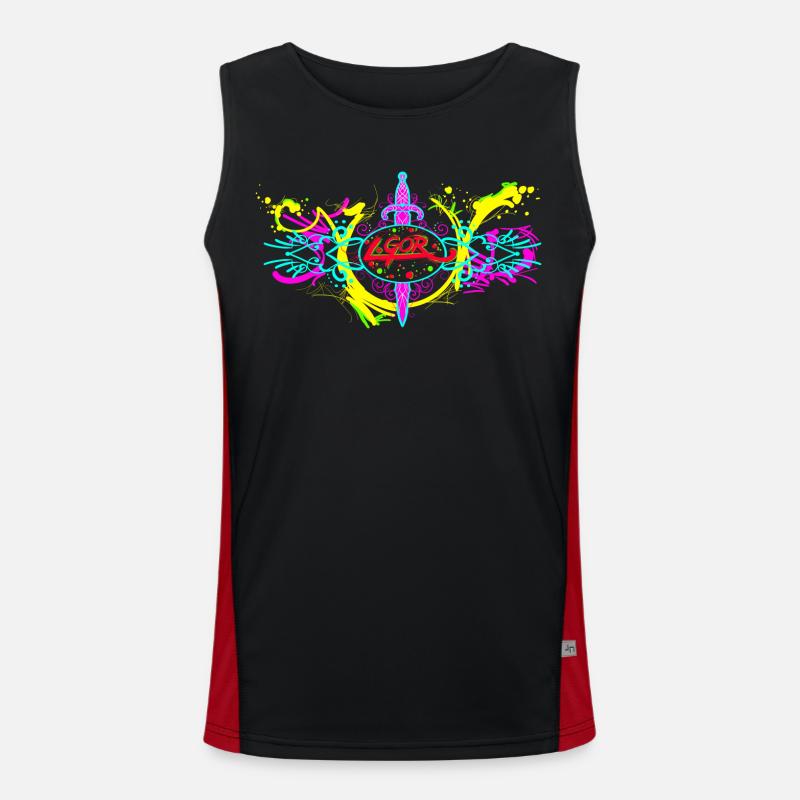 L.Gor Dolch Farbklecks Funktionelles Kontrast-Tank Top für Männer 