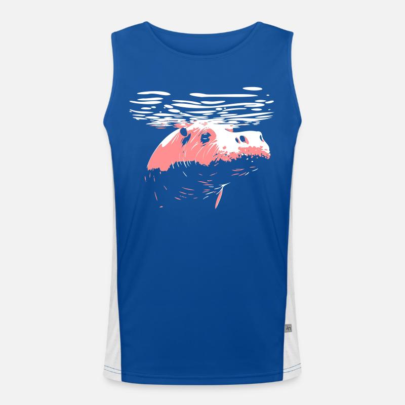 Flusspferd Funktionelles Kontrast-Tank Top für Männer 