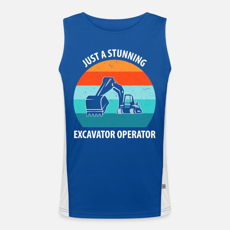 Bagger Baggerfahrer Baggerwagen Funktionelles Kontrast-Tank Top für Männer 