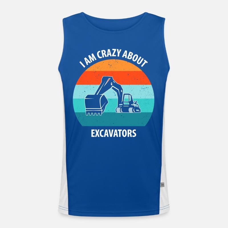 Bagger Baggerfahrer Baggerwagen Funktionelles Kontrast-Tank Top für Männer 