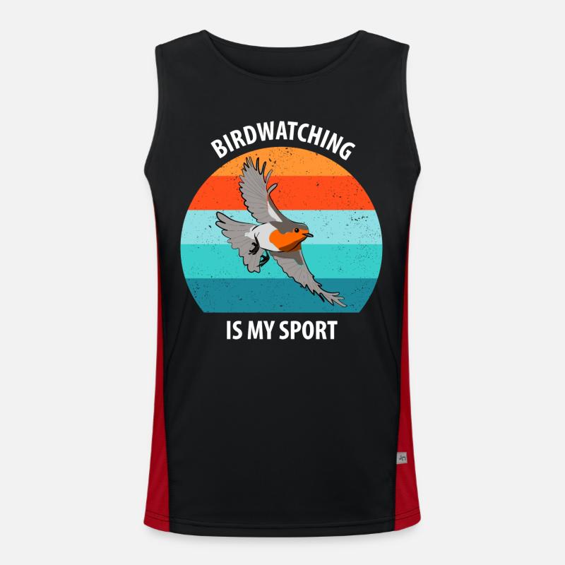 Bird Watching Bird Watching Birding Bird Men's Functional Contrast Tank Top 