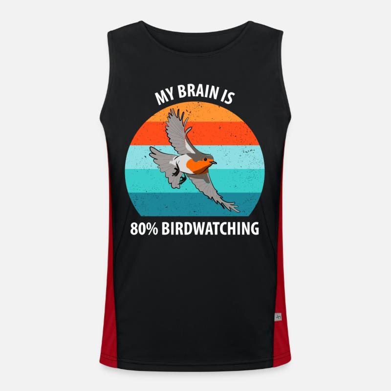 Bird Watching Bird Watching Birding Bird Men's Functional Contrast Tank Top 