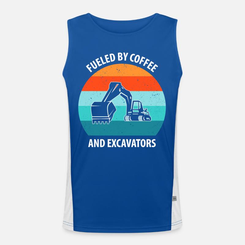 Bagger Baggerfahrer Baggerwagen Funktionelles Kontrast-Tank Top für Männer 