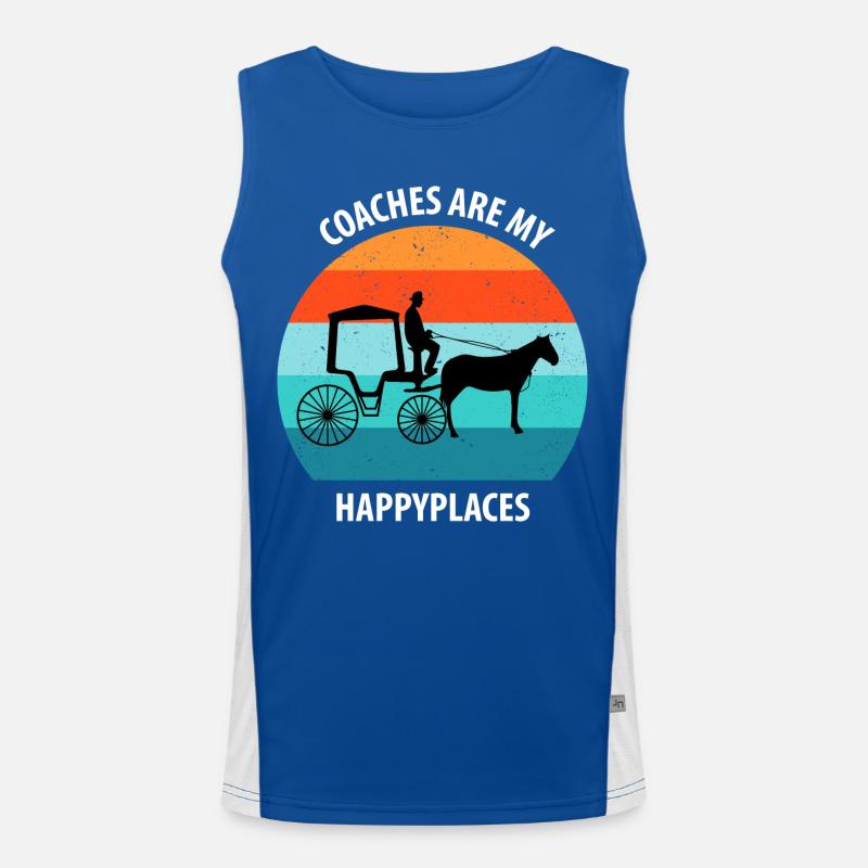 Kutscher Kutsche Pferdekutscher Kutschieren Funktionelles Kontrast-Tank Top für Männer 