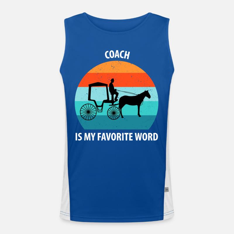 Kutscher Kutsche Pferdekutscher Kutschieren Funktionelles Kontrast-Tank Top für Männer 