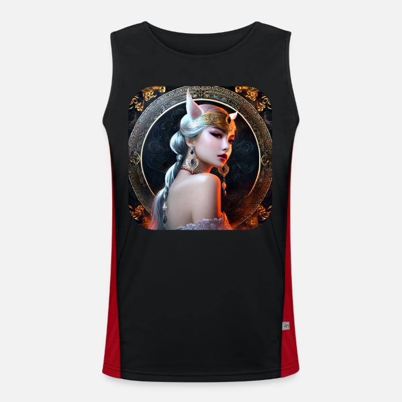 Cool Cosplay Anime Girl Men's Functional Contrast Tank Top 