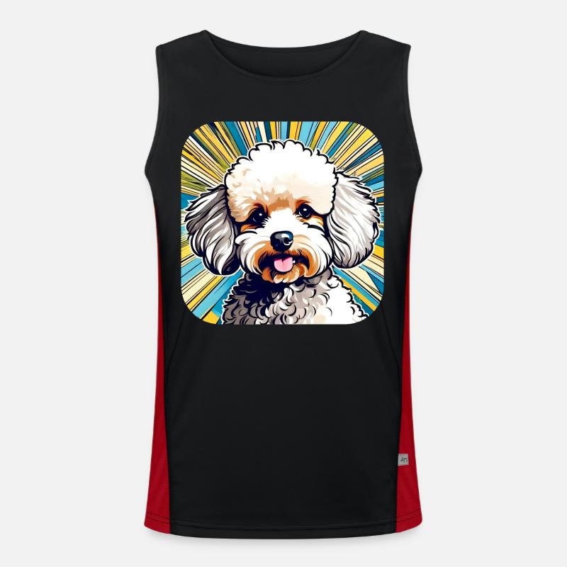 Caniche jouet mignon II Débardeur respirant contrasté Homme 