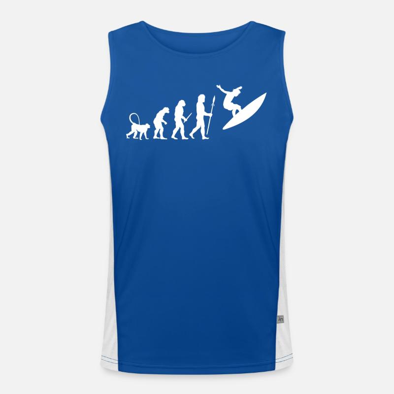 Evolution of surfing Men's Functional Contrast Tank Top 