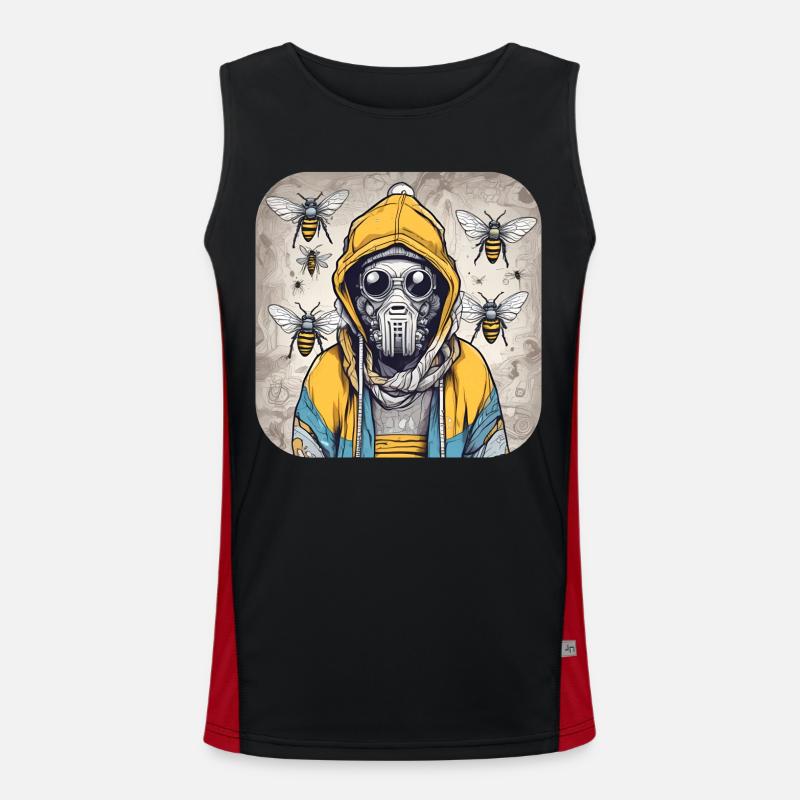 Horror Bees Demon Men's Functional Contrast Tank Top 