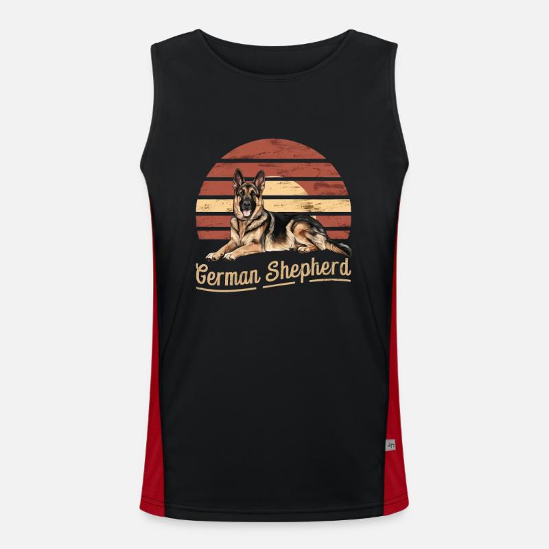 German Shepherd Men's Functional Contrast Tank Top 
