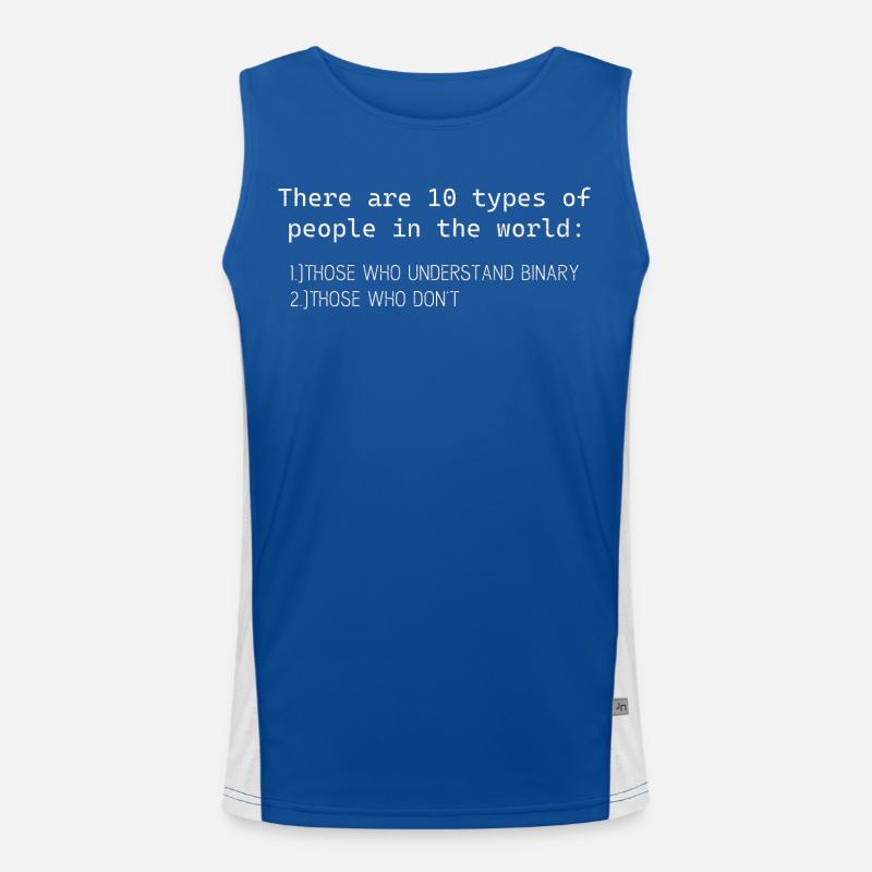 there are 10 types of people who understand binary Funktionelles Kontrast-Tank Top für Männer 