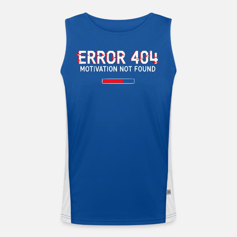 Error 404 Motivation Men's Functional Contrast Tank Top 